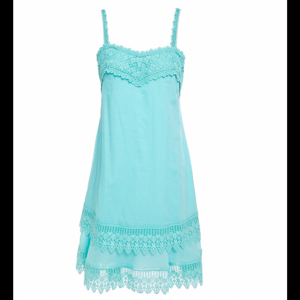Charo Ruiz Ibiza Volantes Crocheted Mini Dress